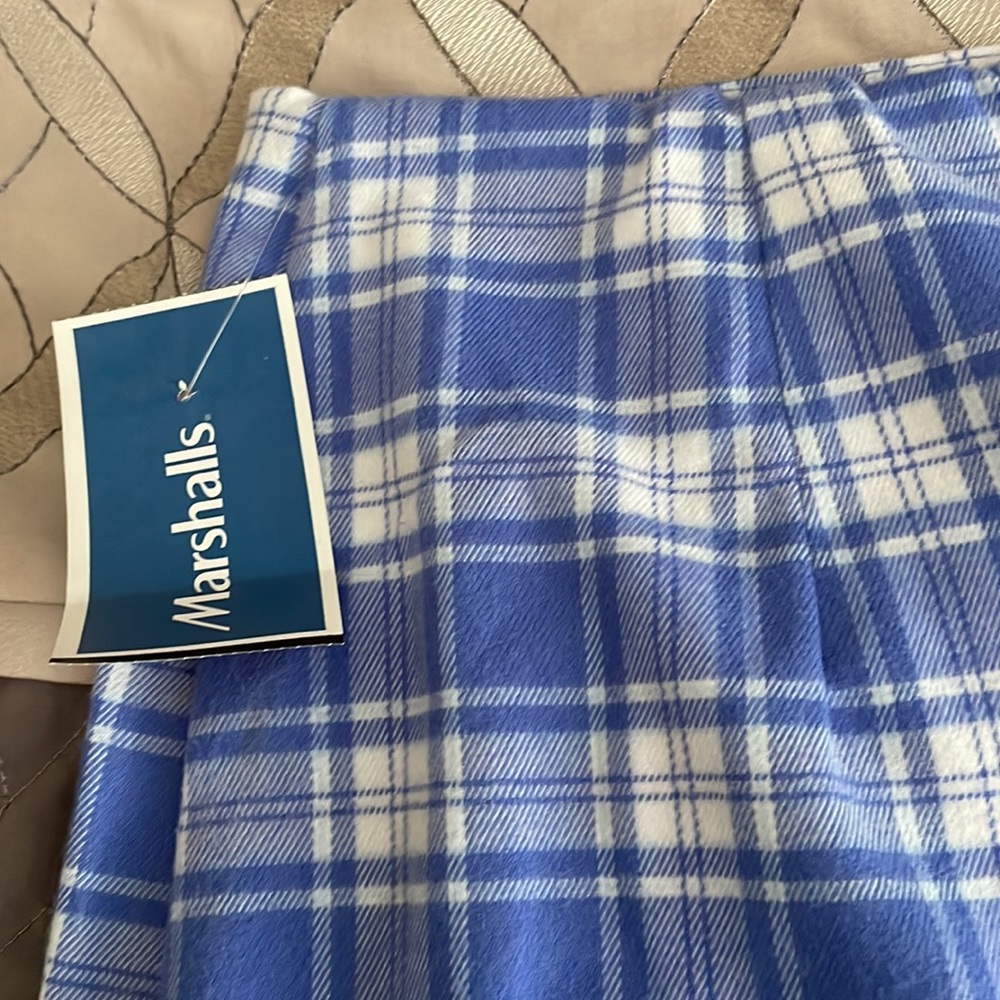 Blue & White Plaid Mini Skirt - Picture 5 of 6